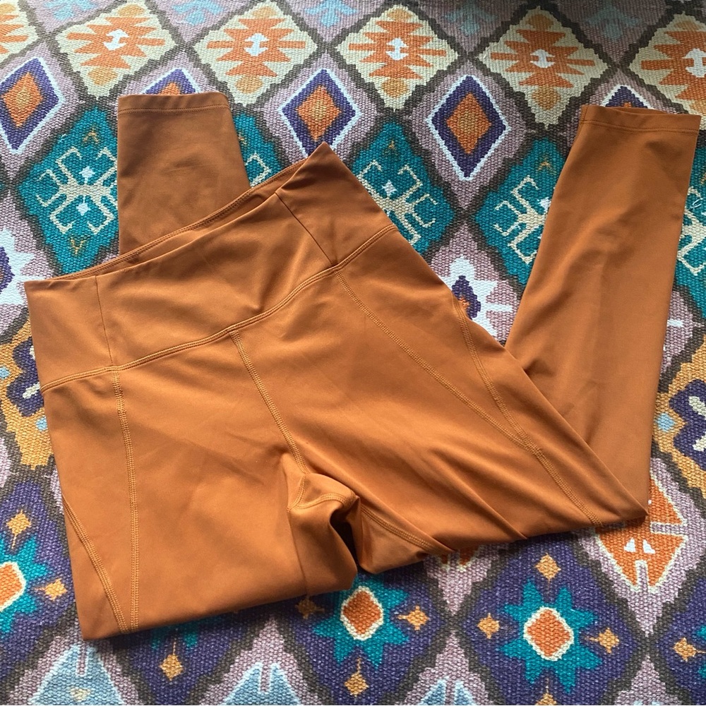 GIRLFRIEND COLLECTIVE Caramel Compressive High-Rise Legging Size Medium Pants